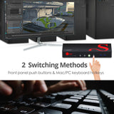 4-Port DisplayPort 1.2 Smart Console KVM Switch with USB 3.0 and Multi-Media ports - 4K60Hz