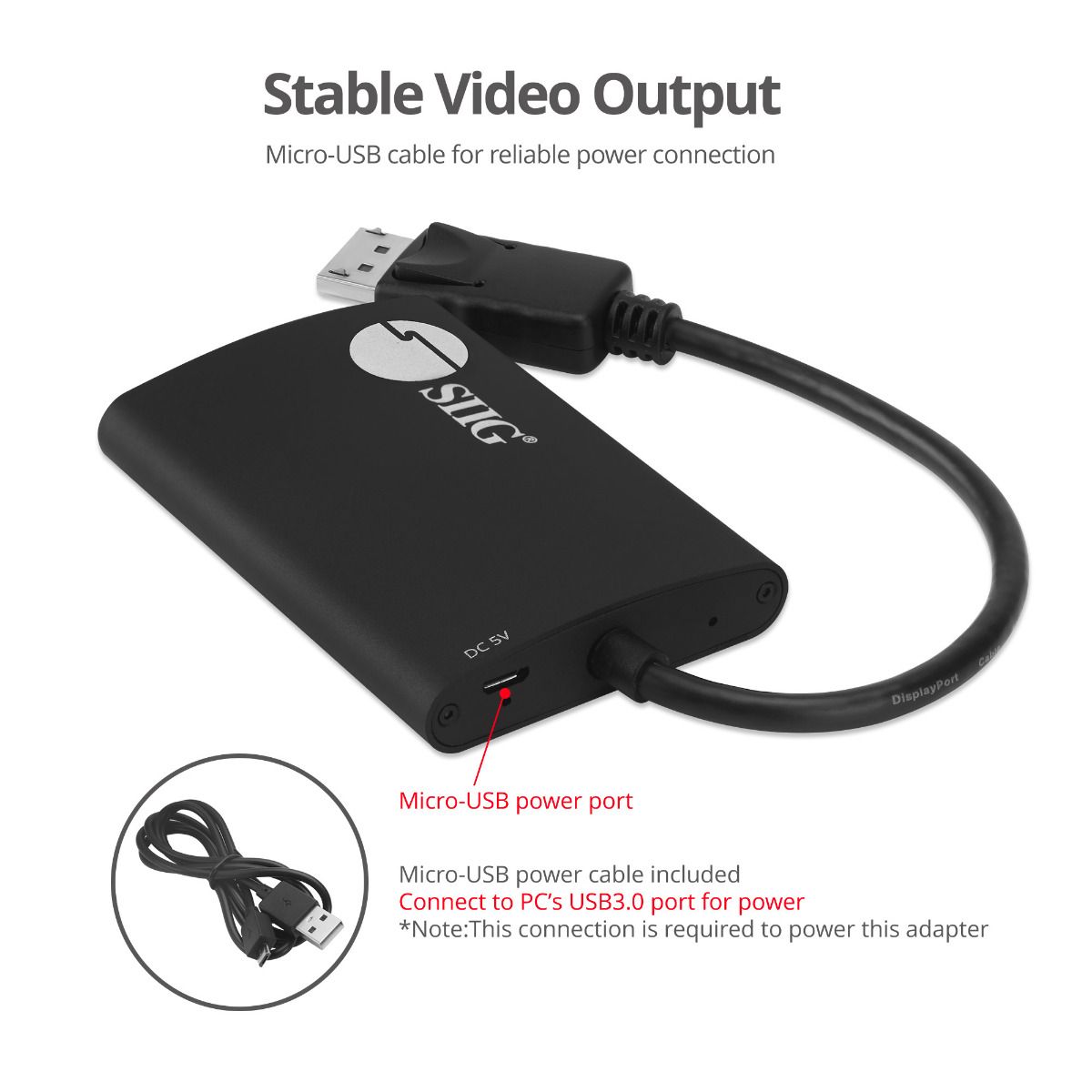 4K 1x2 DisplayPort 1.2 to DisplayPort MST Splitter