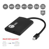 4K 1x2 Mini DisplayPort 1.2 to DisplayPort MST Splitter