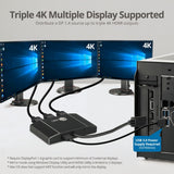 8K 1x3 DisplayPort 1.4 to HDMI MST Hub Splitter