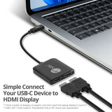 1x2 USB-C to HDMI 4K60 MST Hub Splitter