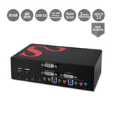 2-Port DVI Dual-Link Smart Console KVM Switch with USB 3.0 and Multimedia Ports
