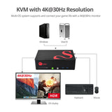 2-Port DVI Dual-Link Smart Console KVM Switch with USB 3.0 and Multimedia Ports