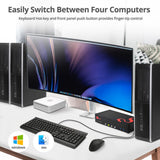 4-Port DVI Dual-Link Smart Console KVM Switch with USB 3.0 and Multimedia Ports