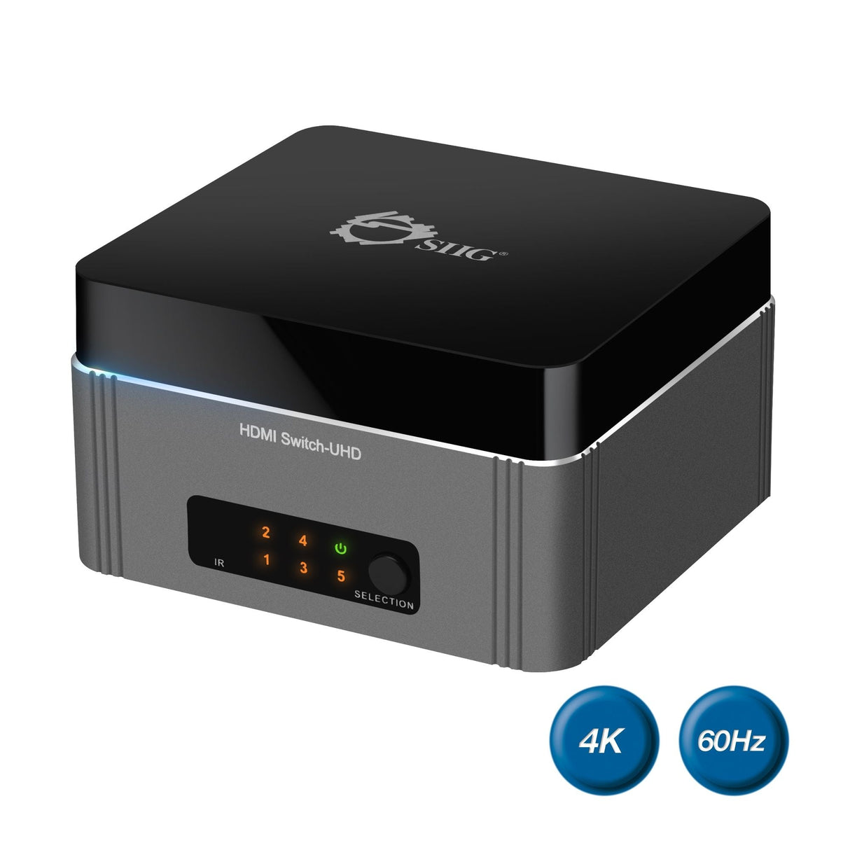 Premium 5-Port HDMI Switch with IR Remote Control - 4Kx2K 60Hz HDR