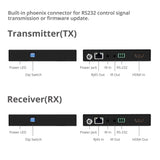 4K HDR HDMI HDBaseT Extender Over Single Cat5e/6 with RS-232 & IR - 100m