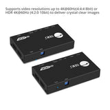 4K HDR HDMI HDBaseT Extender Over Single Cat5e/6 with RS-232 & IR - 100m
