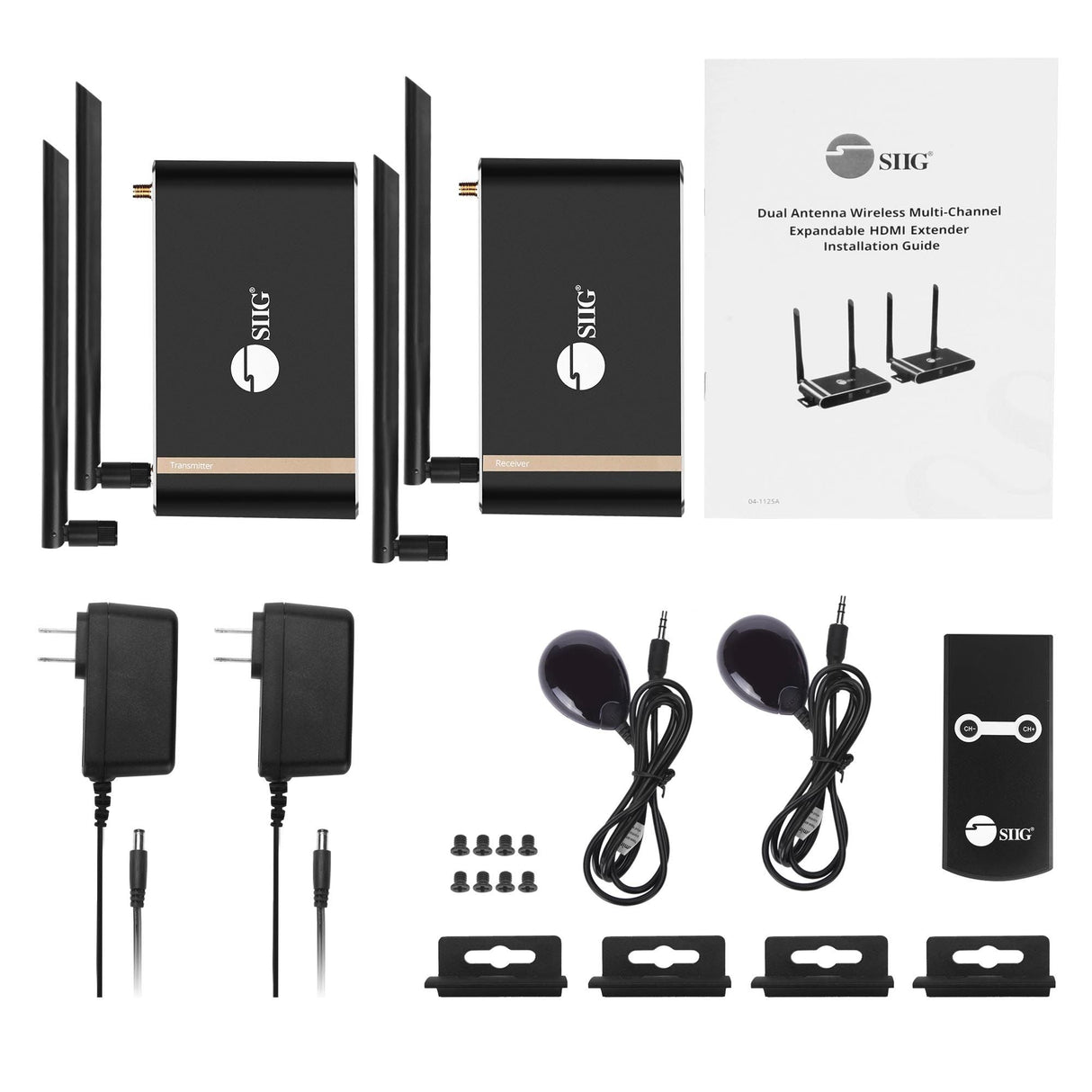 Dual Antenna Wireless Multi-Channel Expandable HDMI Extender with Loop-out Kit