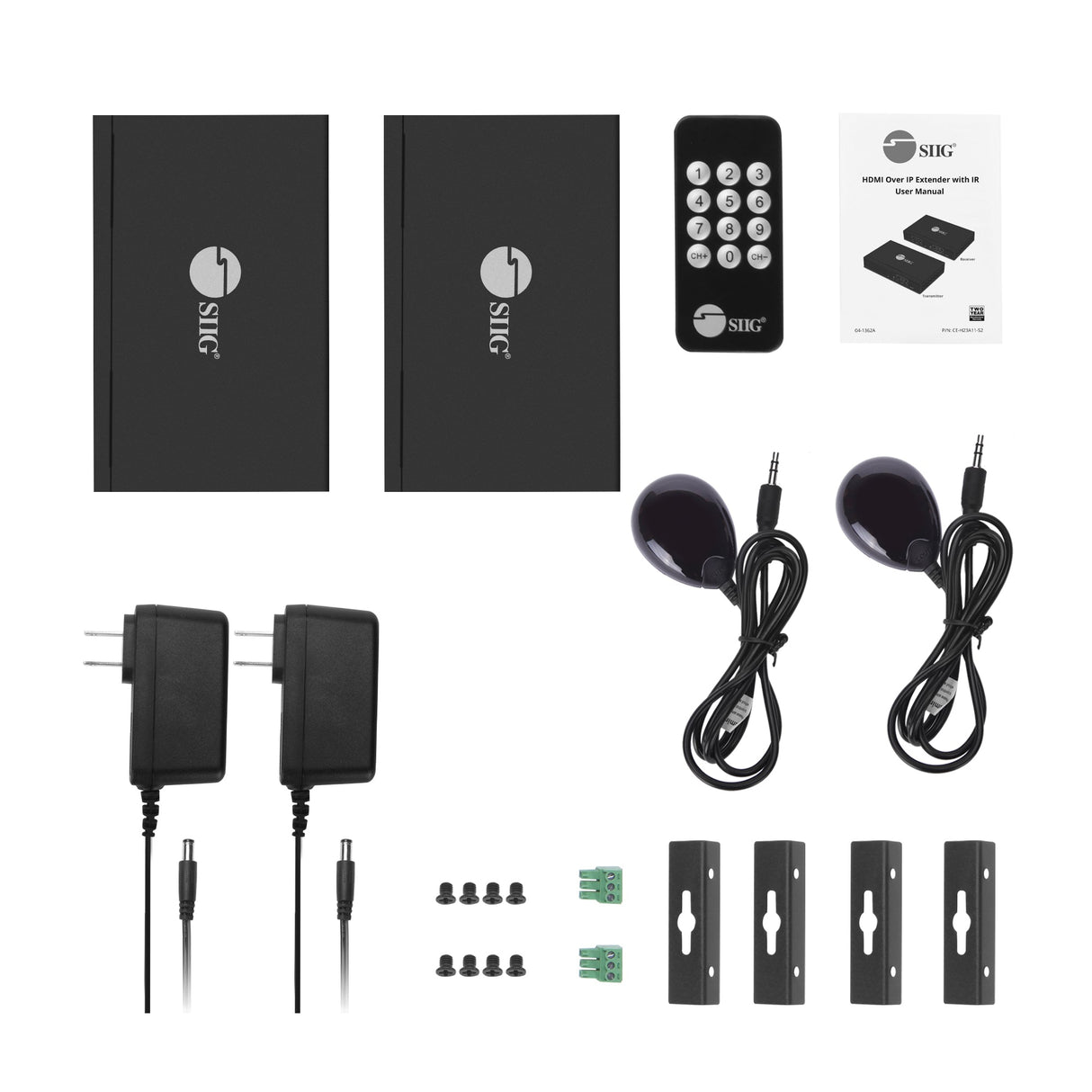 Full HD HDMI Over IP Extender Kit, Many to Many, RS-232 Serial and IR Control, 1080p 60Hz, 120m