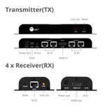 4-Port HDMI Splitter over Cat6 Extender with IR - 40m