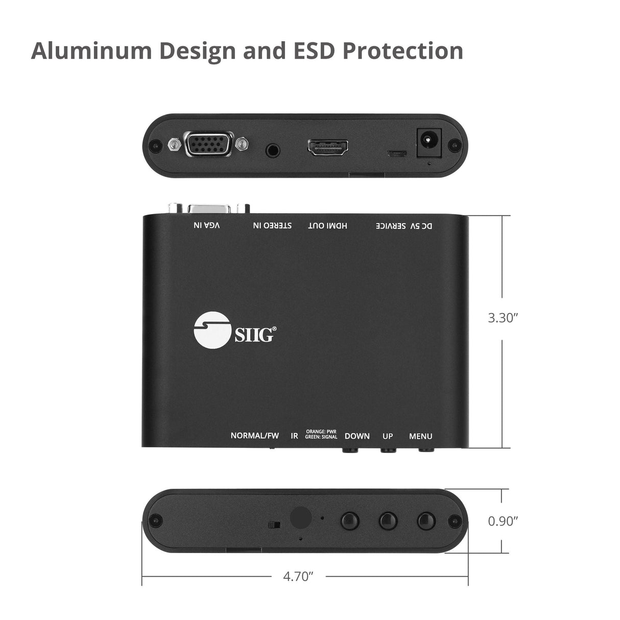 VGA & Audio to HDMI Scaler Converter