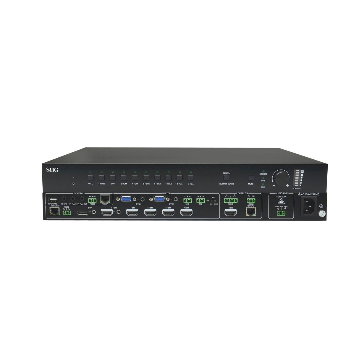 9x1 HDBaseT 4K Scaler Switcher