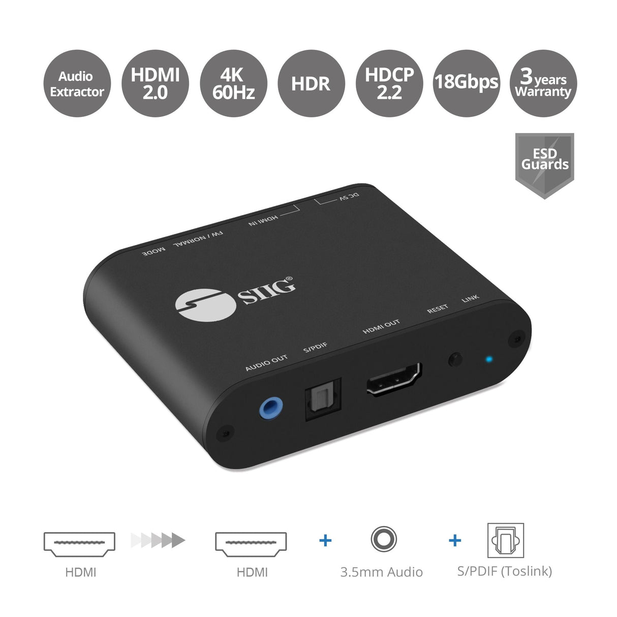 HDMI 4K HDR with Audio Extractor & ARC