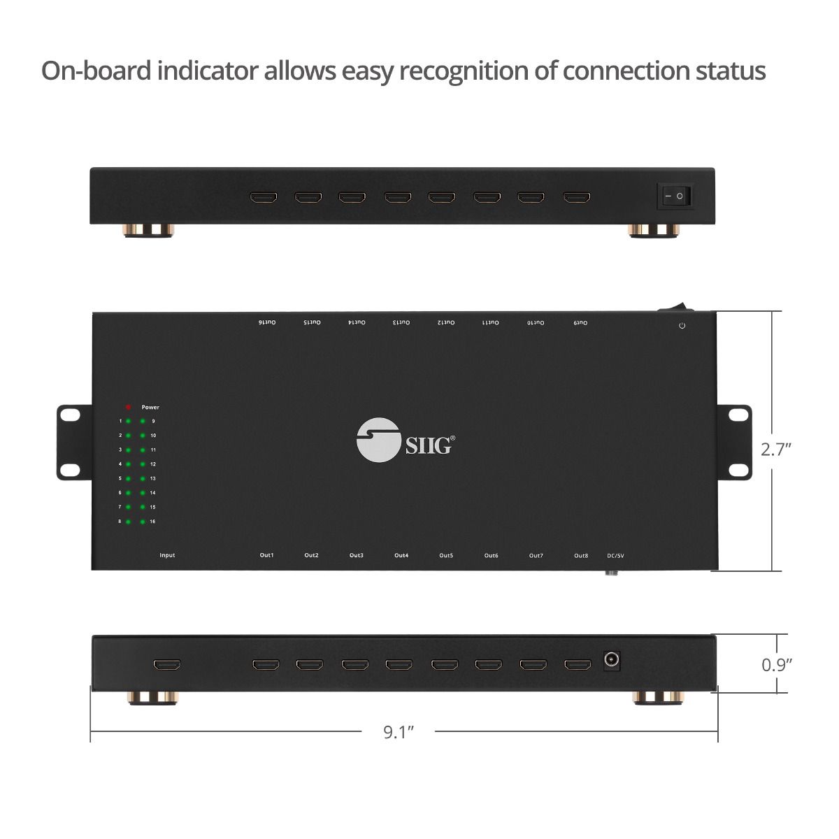 1x16 HDMI Splitter with 3D and 4Kx2K