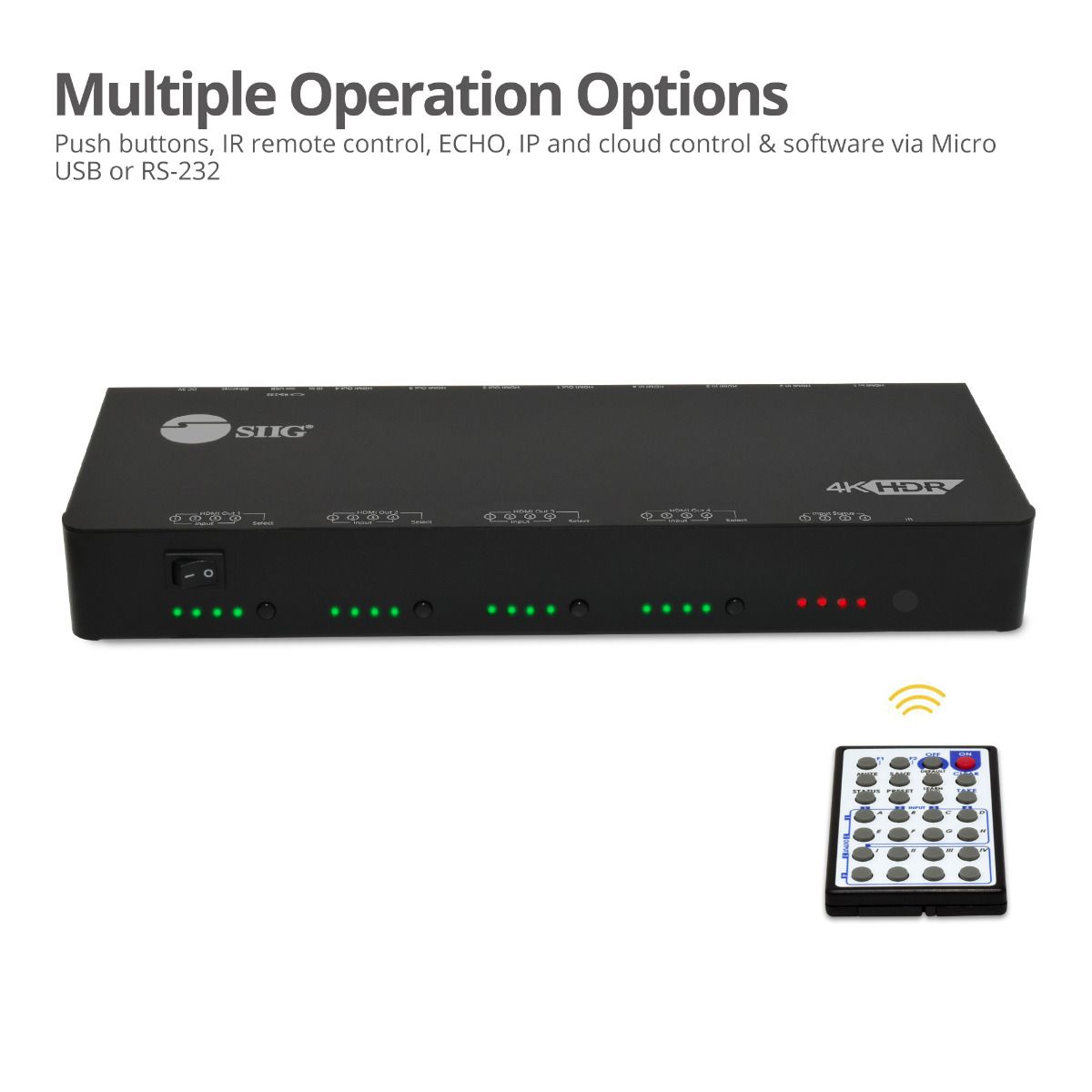 4x4 HDMI 4K HDR Matrix Switch with Cloud Control