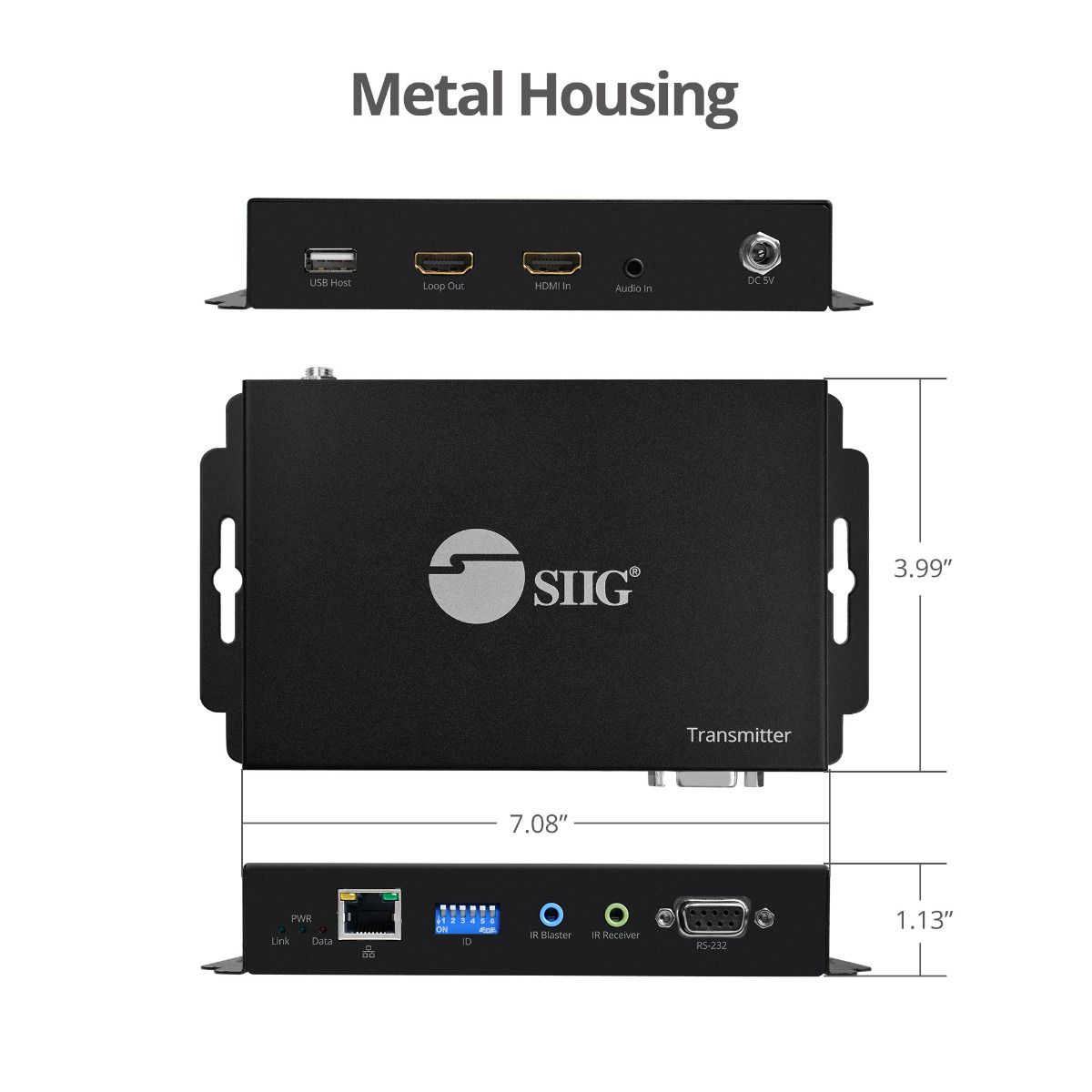 HDMI Over IP Extender with Video Wall, Many to Many, 4K30Hz, Serial & IR control, 120m - Encoder (TX) for CE-H25311-S1