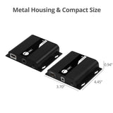 HDMI 4K30Hz HDbitT over IP Extender - 120m - Encode and Decode for One to One / One to Many / Many to Many - IR Control - Reset key