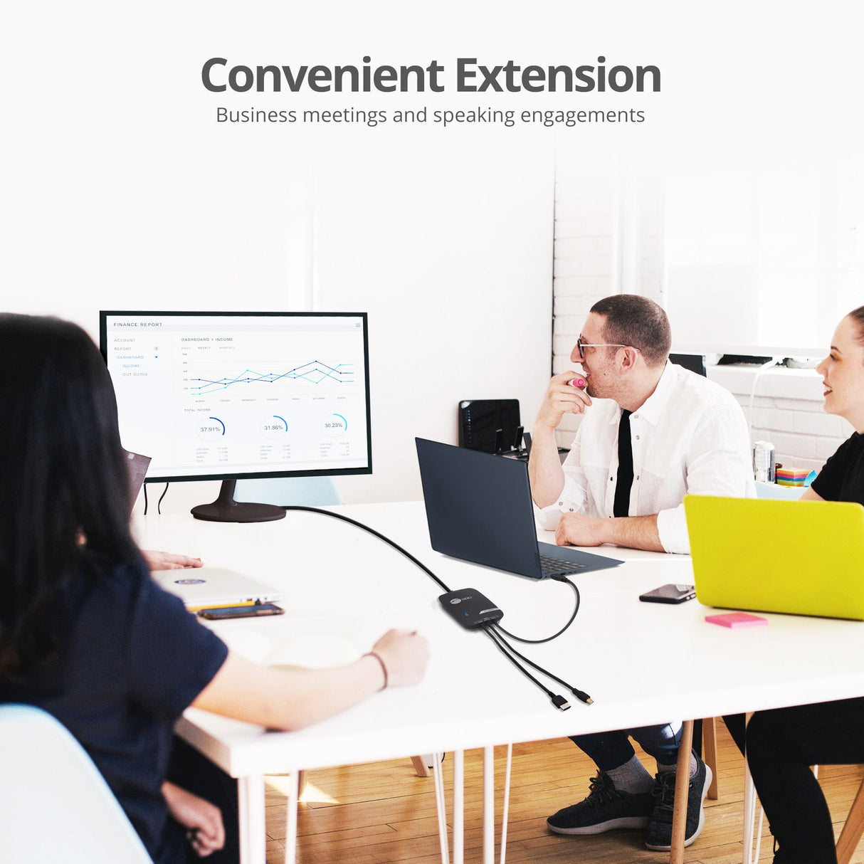 3x1 HDMI 4K Multi format Presentation Switcher - BYOD, 4K 60Hz, HDMI, Mini DisplayPort, or USB-C DP Alt signals