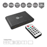4x1 HDMI Seamless Quad-Split Multi-Viewer Switcher