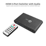 4x1 HDMI Seamless Quad-Split Multi-Viewer Switcher