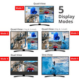 4x1 HDMI Seamless Quad-Split Multi-Viewer Switcher