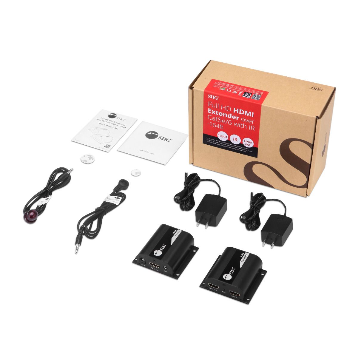 Full HD HDMI Extender over Cat5e/6 with IR and local HDMI out - 164ft