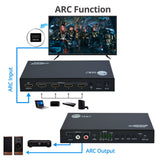 4x1 HDMI 4K 60Hz Switch with ARC & Audio Extractor