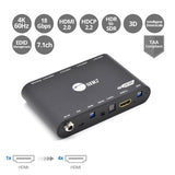 1x4 Splitter with Built-in & User Adjustable EDID Management, Audio Extractor and HDR to SDR Conversion