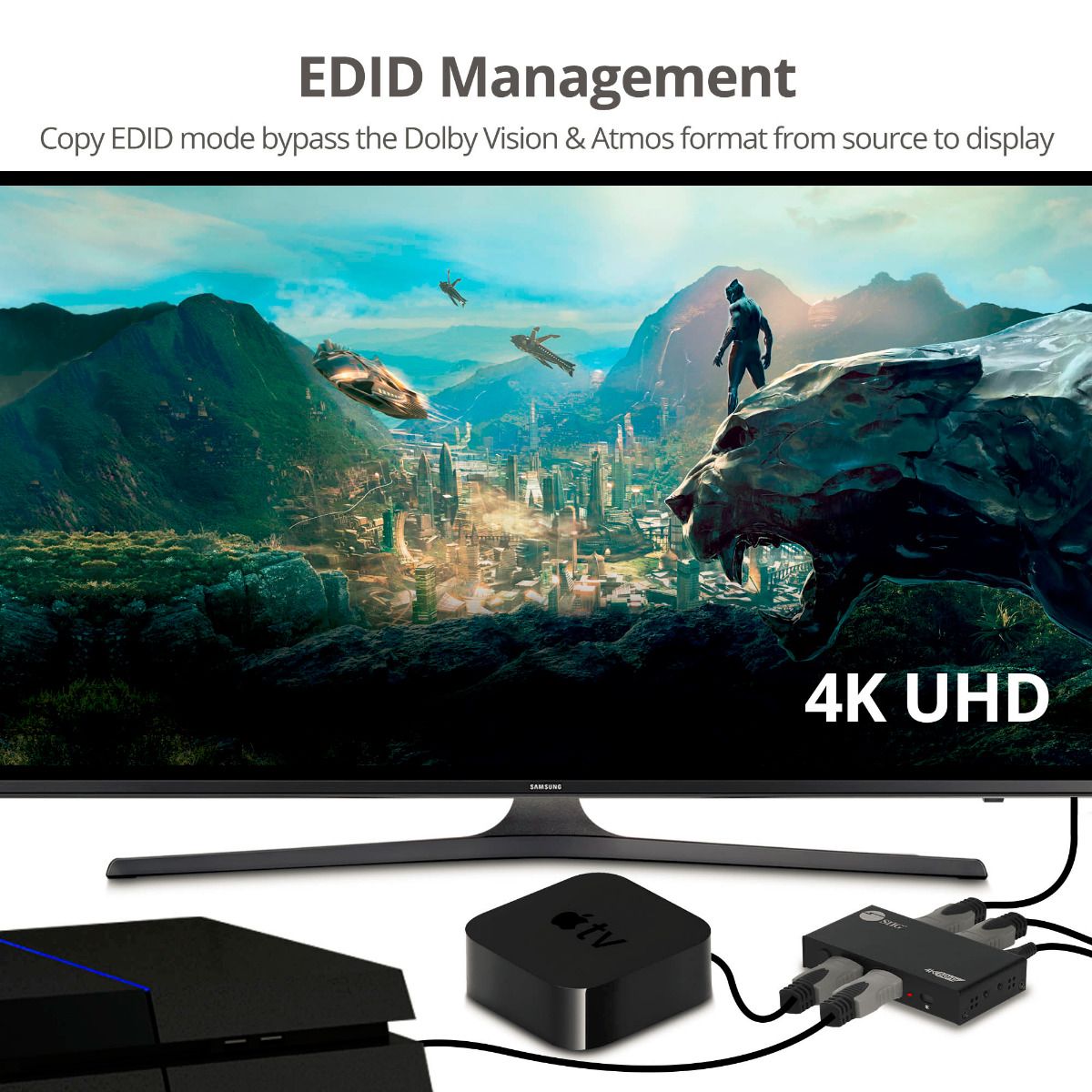 2-Port HDMI 4K60Hz HDR Splitter / Switcher