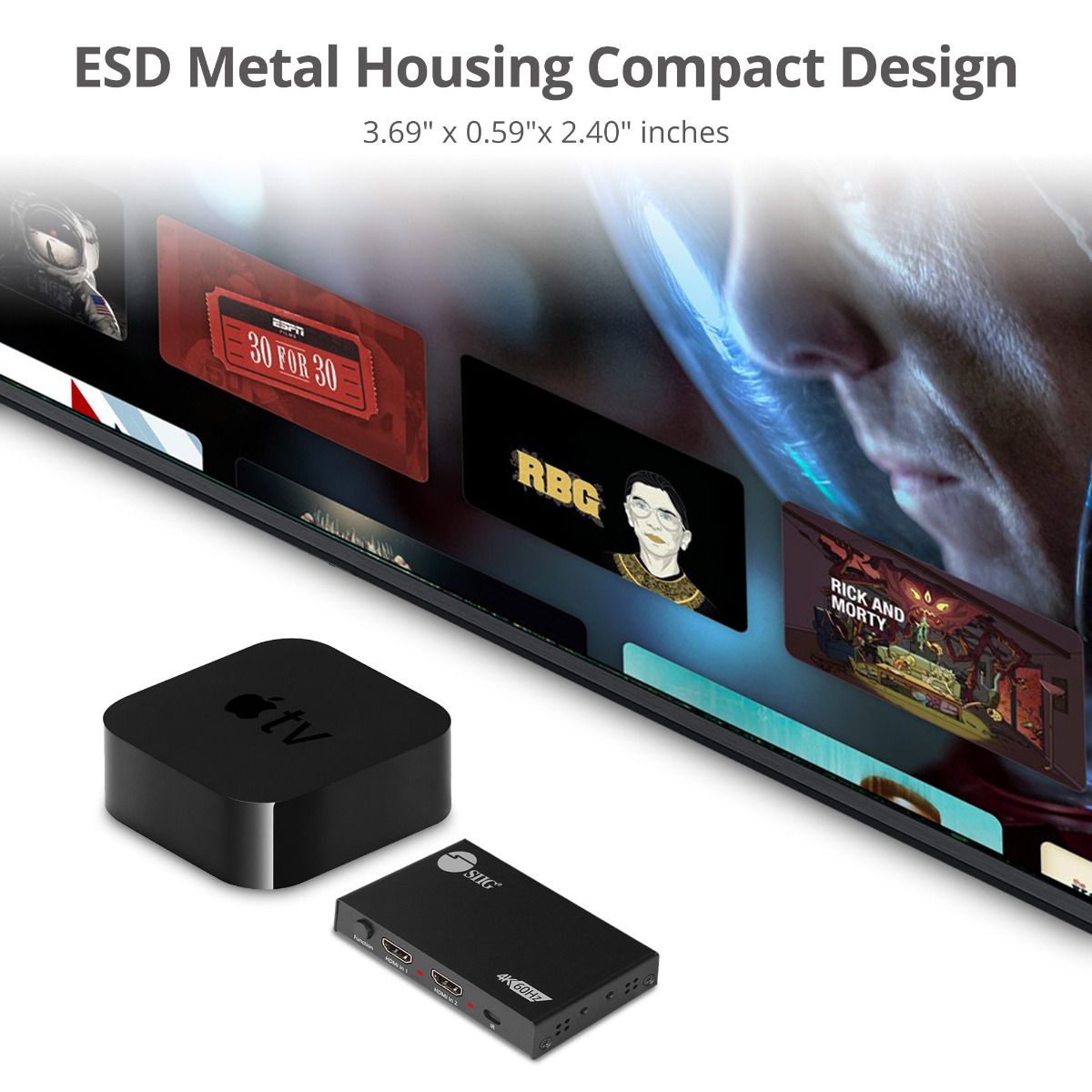 2-Port HDMI 4K60Hz HDR Splitter / Switcher