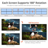 2x2 4K HDMI Video Wall Processor with USB-C/DVI/HDMI Input, RS-232/IR Remote/Web GUI control, SPDIF/3.5mm Audio Extract, Cascading up to 10x10