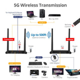 Full HD Wireless HDMI KVM Extender with Loopout, 1080p, up to 500ft (150m), HDMI Loop-out 4K60Hz