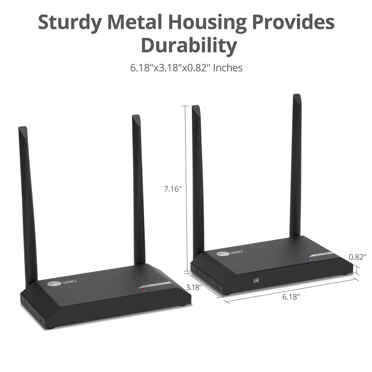 Full HD Wireless HDMI KVM Extender with Loopout, 1080p, up to 500ft (150m), HDMI Loop-out 4K60Hz