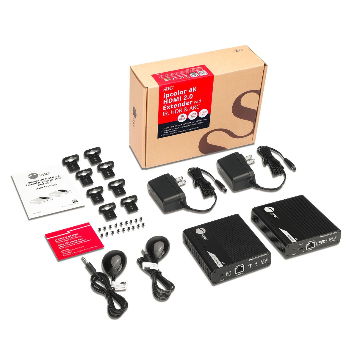 ipcolor 4K HDMI Extender with IR, HDR and ARC