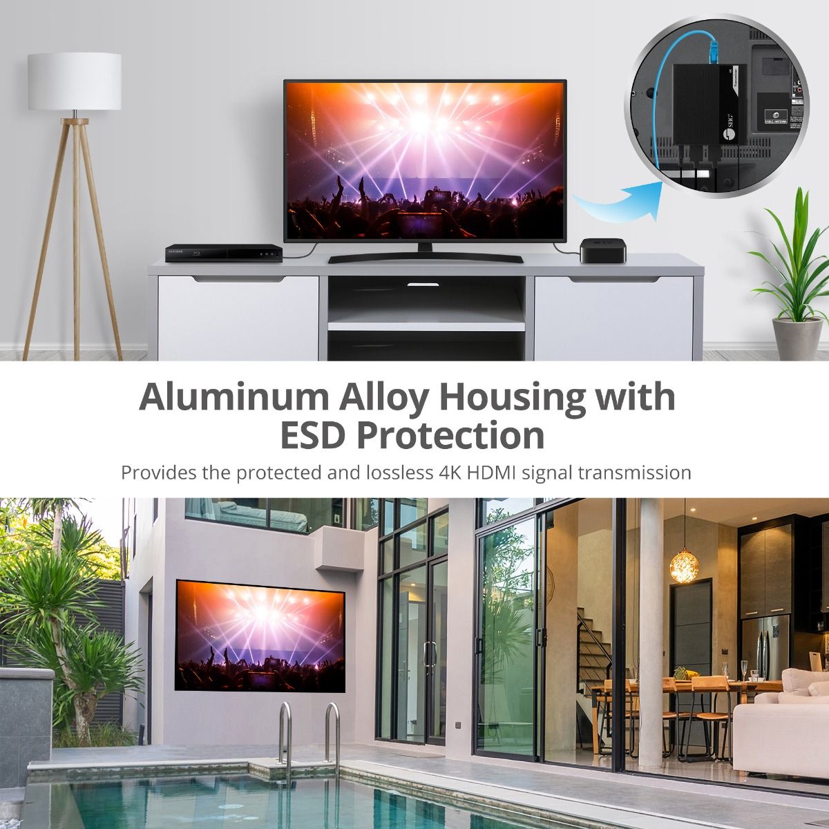 ipcolor 4K HDMI Extender with IR, HDR and ARC