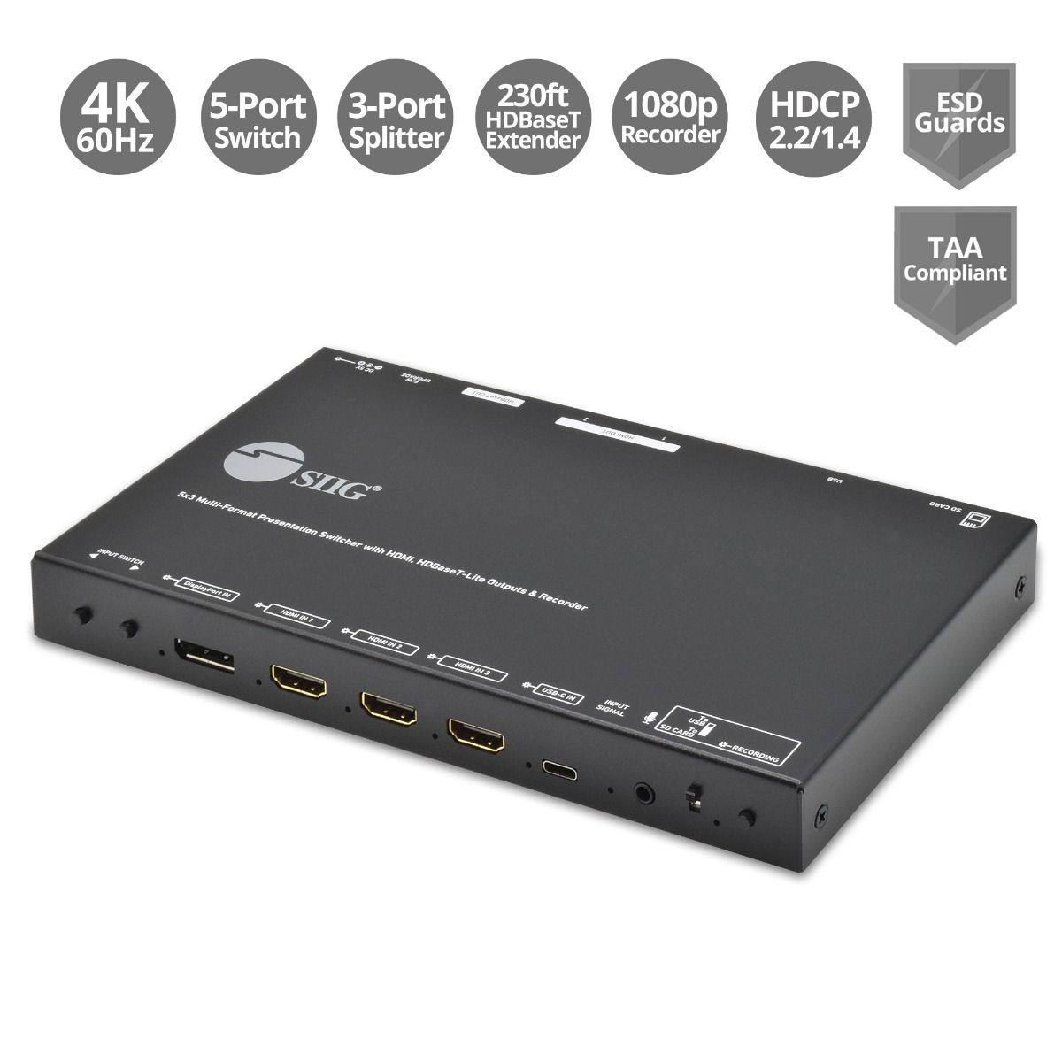 5x3 Multi-Format Presentation Switcher & Recorder