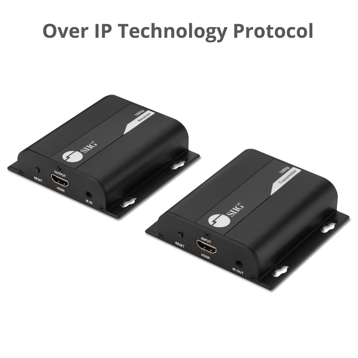 HDMI HDbitT Over IP Extender with IR - 120m - One to One / One to Many - Reset key