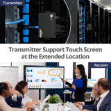 4K 60Hz HDR HDMI KVM Over Cat6 Extender with S/PDIF & Touch Screen Support