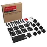 1x8 4K 60Hz HDMI Extender Splitter Over Cat6 with Loopout, IR, ARC & RS-232 - Up to 230ft (70m) - Near Zero Latency