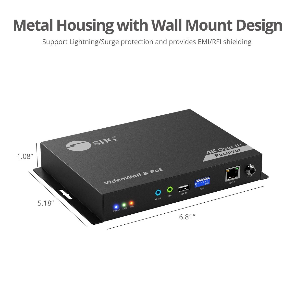4K 60Hz HDMI over IP Matrix - Decoder (RX)