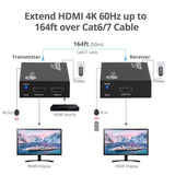4K60Hz HDMI over Cat6 Extender with Loopout & IR - 50m