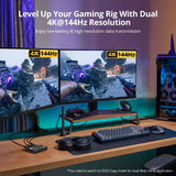 1x2 8K60Hz / 4K120Hz / 2K240Hz-HDMI Splitter with VRR/ALLM - 40G - EDID management - Auto/Copy/Downscaler mode