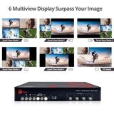 4x4 HDMI 4K60Hz Matrix with Quad-Viewer & Video Wall Controller, Seamless Switching, PIP, EDID Management, Push Buttons, IR Remote Control, Software Control, TAA Compliant