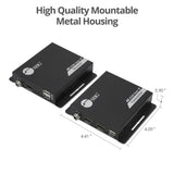 HDMI 4K30Hz KVM Over IP Extender - 120m(394ft) - Over IP KVM Extender - One to Many - HDMI Loop-out - Downscaler - Low-latency