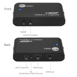4K120Hz HDMI 2.1 Capture Device for Gaming and Streaming - 4K60Hz Capture - 4K 120Hz (Console) / 4K144Hz (PC) Loopout - USB-C 10Gbps - TAA Compliant