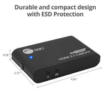4K120Hz HDMI 2.1 Capture Device for Gaming and Streaming - 4K60Hz Capture - 4K 120Hz (Console) / 4K144Hz (PC) Loopout - USB-C 10Gbps - TAA Compliant