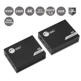 4K HDMI USB KVM Extender over Cat6 - Up to 230 feet - Zero Latency - ESD Protection - Metal Housing