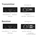 4K HDMI USB KVM Extender over Cat6 - Up to 230 feet - Zero Latency - ESD Protection - Metal Housing