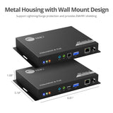 HDMI 4K60Hz 18Gbps over IP Matrix Kit - One-to-One / N to M Multi-casting - For Video Wall, KVM, Stereo, PoE, IR and RS-232 control, ESD Protection, TAA Compliant