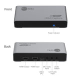 4K60Hz HDMI Video Capture Device with Loopout, USB-C 5Gbps Capture, Low Latency, Line/MIC Audio In, Plug & Play